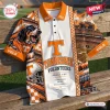 Front view of the Tennessee Volunteers NCAA Mascot Polo Shirt featuring a howling hound and stadium graphics.