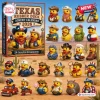 Texas Cowboy Rubber Duck Advent Calendar 2026 featuring 24 unique western-themed rubber duck ornaments in a desert setting.
