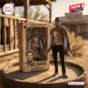 The Good The Bad and The Ugly Blondie 60th Anniversary Hot Toys figure standing next to its branded retail packaging.