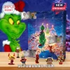 The Grinch 2026 Christmas Advent Calendar with Whoville characters, numbered punch-out doors, and small collectible figures.
