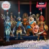 The Legend of Zelda 40th Anniversary Advent Calendar hanging ornaments featuring Mipha, Revali, Daruk, and Urbosa figures.