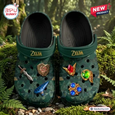 The Legend of Zelda Ocarina of Time Clogs With Charms