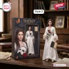 The Phantom of the Opera 40th Anniversary Figure of Christine Daaé in a white dress standing next to its collector box.