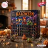 The Powerpuff Girls Halloween Advent Calendar 2026 box with numbered doors, character figurines, and spooky festive imagery.