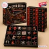 The Red Devils Christmas Advent Calendar 2026 with 24 numbered grid slots and football-themed collectible ornaments.