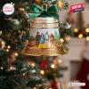 The Wizard of Oz 87th Anniversary Bell Ornament with character illustrations, green ribbon, and ruby slipper charm.