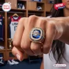 USA Basketball FIBA 2026 World Champions ring featuring a large blue center stone and diamond-encrusted gold band detailing.