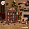 Front view of USA Women's Basketball 2026 FIBA World Cup Champions Advent Calendar with figures on a wooden surface.