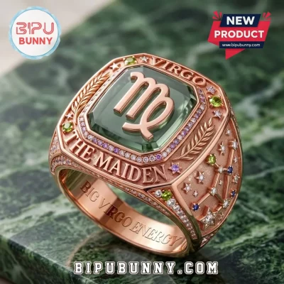 Virgo The Maiden Rose Gold Zodiac Ring
