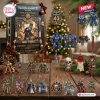 Warhammer 40000 40th Anniversary Advent Calendar box with collectible miniature ornaments featuring space marines and icons.