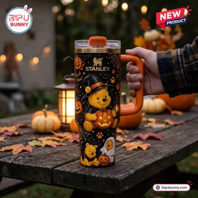 Winnie the Pooh Halloween Pumpkin 40oz Stanley Tumbler