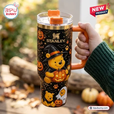 Winnie the Pooh Halloween Pumpkin 40oz Stanley Tumbler