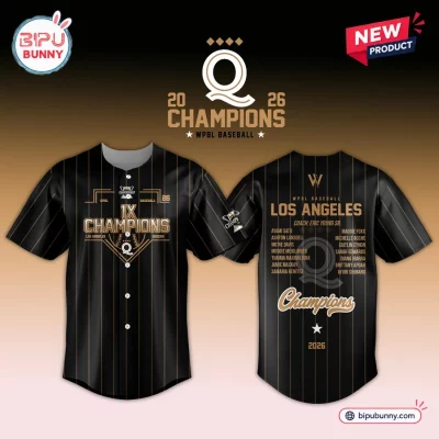 WPBL Los Angeles Queens 2026 Champions Black Baseball Jersey WPBL Los Angeles Queens 2026 Champions Black Baseball Jersey