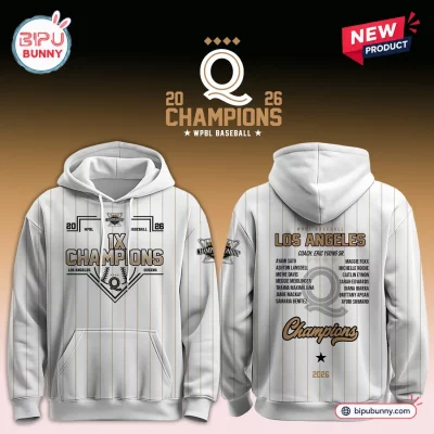 WPBL Los Angeles Queens 2026 Champions White Hoodie