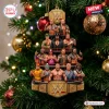 Front view of a WWE Legends Christmas Ornament 2026 featuring multiple wrestling figures on a tiered display.