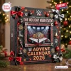 WWE The Holiday Main Event 2026 Advent Calendar in black, red, and silver packaging with wrestling ring and championship belt.