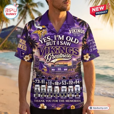 Yes, I’m Old But I Saw Minnesota Vikings Greatness Hawaiian Shirt