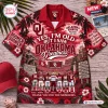 Front view of the Yes, I'm Old But I Saw Oklahoma Sooners Greatness Hawaiian Shirt with football graphics.