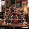 Front view of an AC/DC Rock Band Acrylic Block Plaque depicting a full band stage setup.