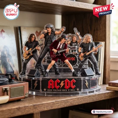 AC/DC Rock Band Acrylic Block Plaque