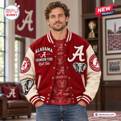 Alabama Crimson Tide Bomber Baseball Jacket