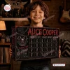 Young smiling boy holding the Alice Cooper School's Out Legacy Advent Calendar.