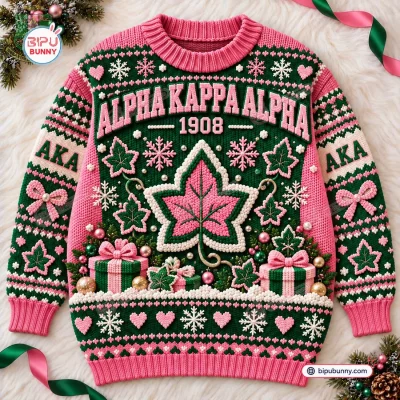 Alpha Kappa Alpha 1908 Ugly Christmas Sweater