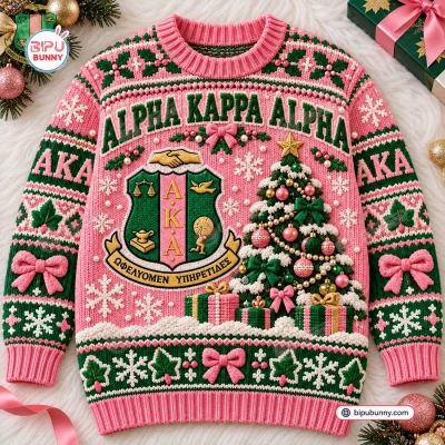 Alpha Kappa Alpha Pink Ugly Christmas Sweater