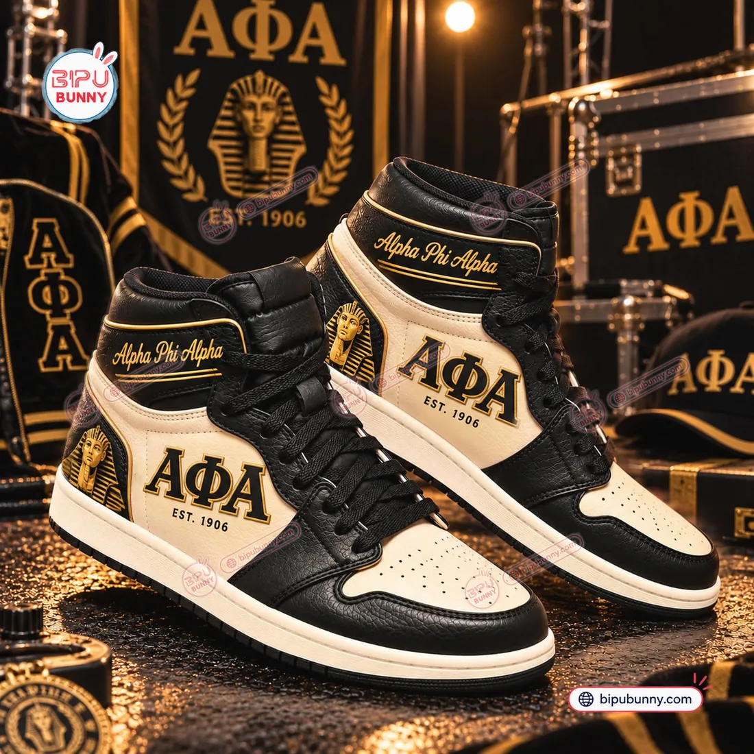 Alpha Phi Alpha Retro High Top Air Jordan 1 Sneakers Alpha Phi Alpha Retro High Top Air Jordan 1 Sneakers