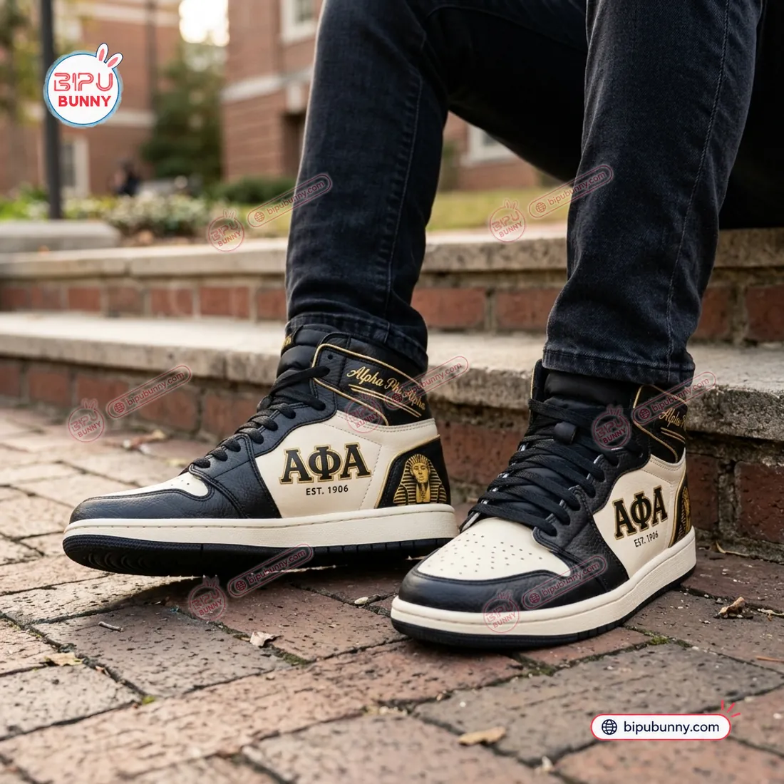 Alpha Phi Alpha Retro High Top Air Jordan 1 Sneakers Alpha Phi Alpha Retro High Top Air Jordan 1 Sneakers