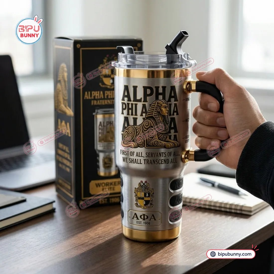 Alpha Phi Alpha Sphinx Stainless Steel Tumbler Alpha Phi Alpha Sphinx Stainless Steel Tumbler