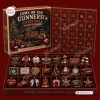 Front view of Arsenal FC Come On You Gunners Christmas Advent Calendar with 24 numbered doors and collectible ornaments.