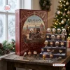 Front view of an Assassin's Creed 20th Anniversary Advent Calendar box alongside displayed mini figures.