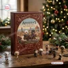 Front view of the Assassin's Creed 20th Anniversary Advent Calendar box with collectible figurines.