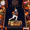 Front view of an Auburn Tigers Chris Davis Kick Six Christmas Ornament inside a blue presentation box.