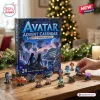 Front view of an Avatar Pandora Mini Figures Advent Calendar box displayed with figurines on a wooden table.