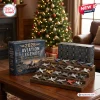 Front view of the Aviation Legends 2026 Aircraft Advent Calendar box next to miniature toy planes.