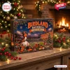 Front view of Baltimore Orioles Baseball Christmas Advent Calendar on a wooden mantel with holiday decor.