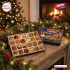 Open Baltimore Orioles Christmas advent calendar filled with twenty-four sports-themed holiday ornaments.