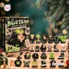 Front view of a Billie Eilish Christmas Advent Calendar box with various green and black themed miniature figurines and charms.