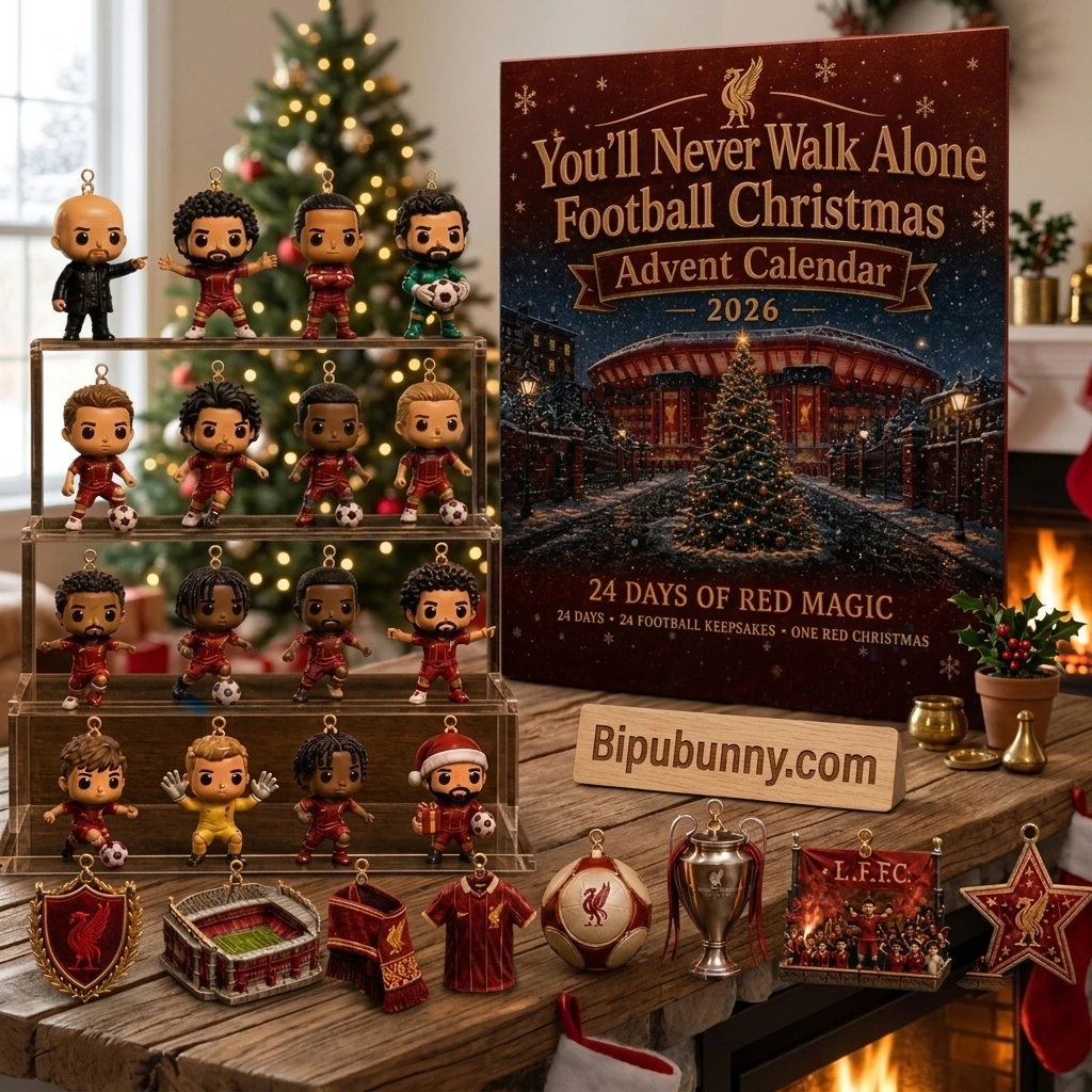 Liverpool Advent Calendar 2026 collector box with 24 3D player figurines and Anfield stadium keepsakes