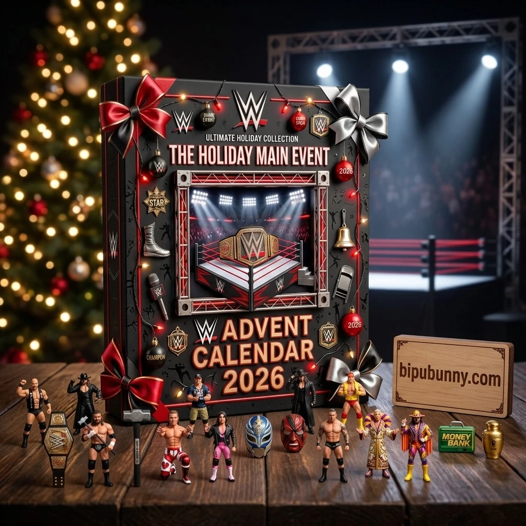WWE The Holiday Main Event 2026 Advent Calendar luxury shadowbox vault with 24 legendary superstar ornaments