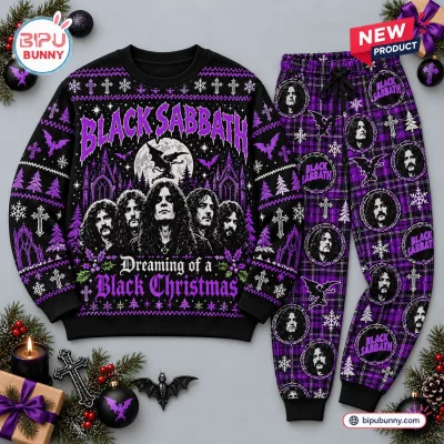 Black Sabbath Christmas Ugly Sweater and Pants Set