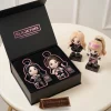 Front view of BLACKPINK Kill This Love Iconic Warrior Edition plush keychains in a black box.