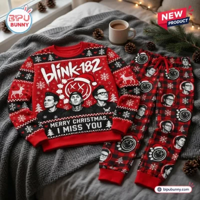 Blink-182 Merry Christmas Ugly Sweater Jogger Set
