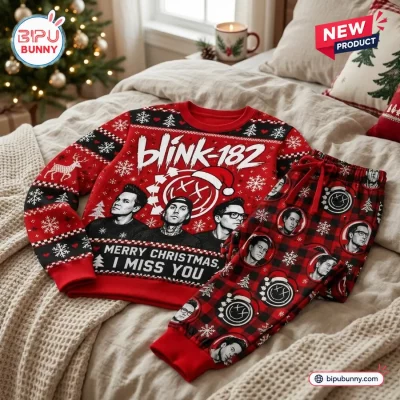 Blink-182 Merry Christmas Ugly Sweater Jogger Set