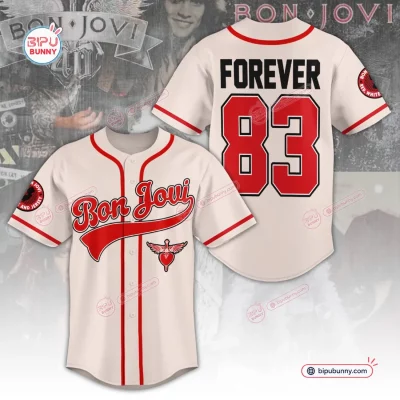 Bon Jovi Forever Cream Baseball Jersey