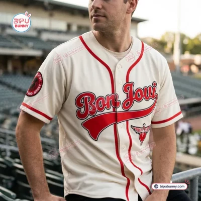 Bon Jovi Forever Cream Baseball Jersey