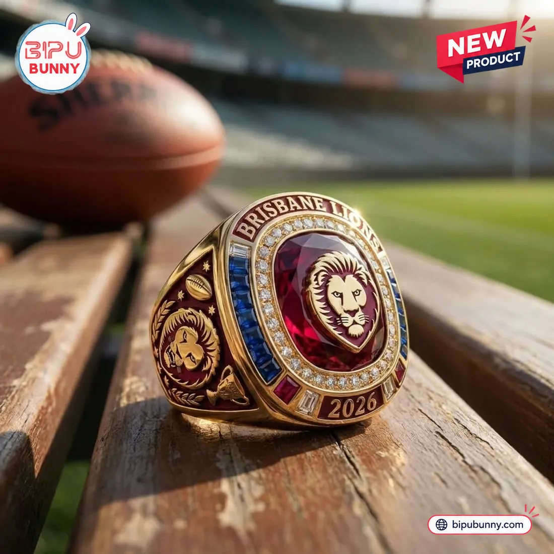 Brisbane Lions AFL Champions 2024-2026 Three-Peat Ring Brisbane Lions AFL Champions 2024-2026 Three-Peat Ring