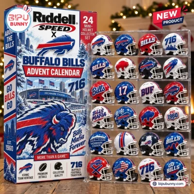 Buffalo Bills Riddell Mini Helmet Advent Calendar